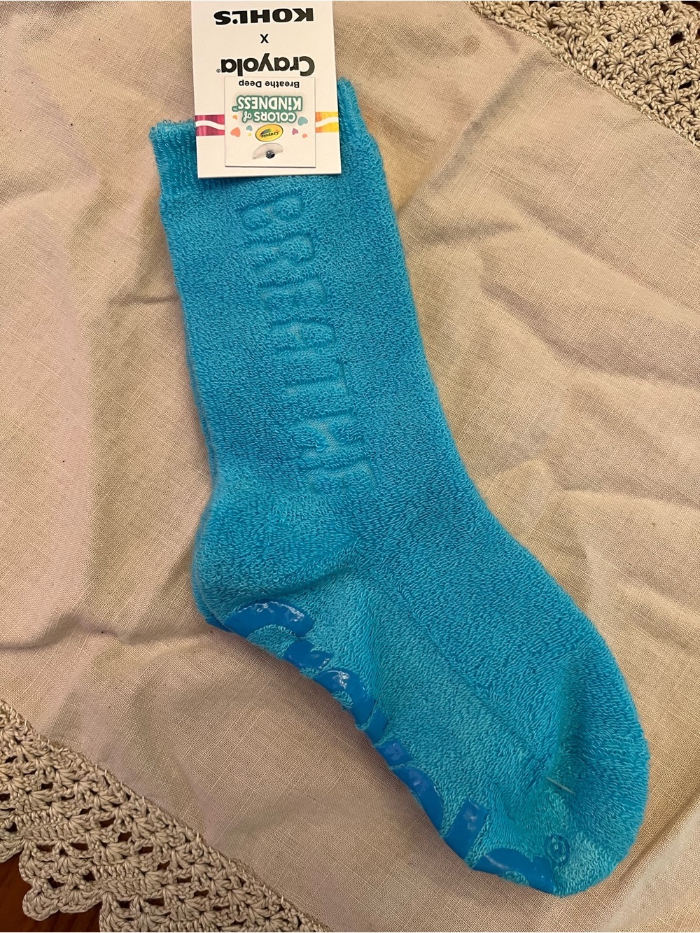 Kohls x Crayola Kids Blue Cozy Terry Socks